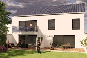 Doppelhaushälfte! Effizienzklasse A+, KfW 40 mit PV-Anlage, Fußbodenheizung, inkl. Grundstück . – 40627 Unterbach, Düsseldorf – Vorschaubild 2