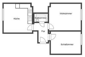 Zwei Zimmer in Derendorf: Ihr neues Zuhause mit Einbauküche – Die vollständige Adresse der Immobilie erhältst du vom Anbieter., 40476 Derendorf, Düsseldorf – Vorschaubild 2
