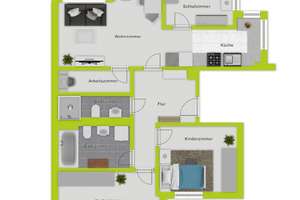4-Zimmer Wohnung mit Loggia in Köln-Nippes zu kaufen. Mit Einbauküche und Gartennutzung – Die vollständige Adresse der Immobilie erhältst du vom Anbieter., 50733 Nippes (Ortsteil), Köln – Vorschaubild 9