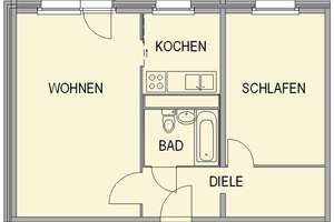 2-Raum-Balkonwohnung im Chemnitzer Süden – Albert-Köhler-Str. 44, 9122 Morgenleite, Chemnitz – Vorschaubild 3