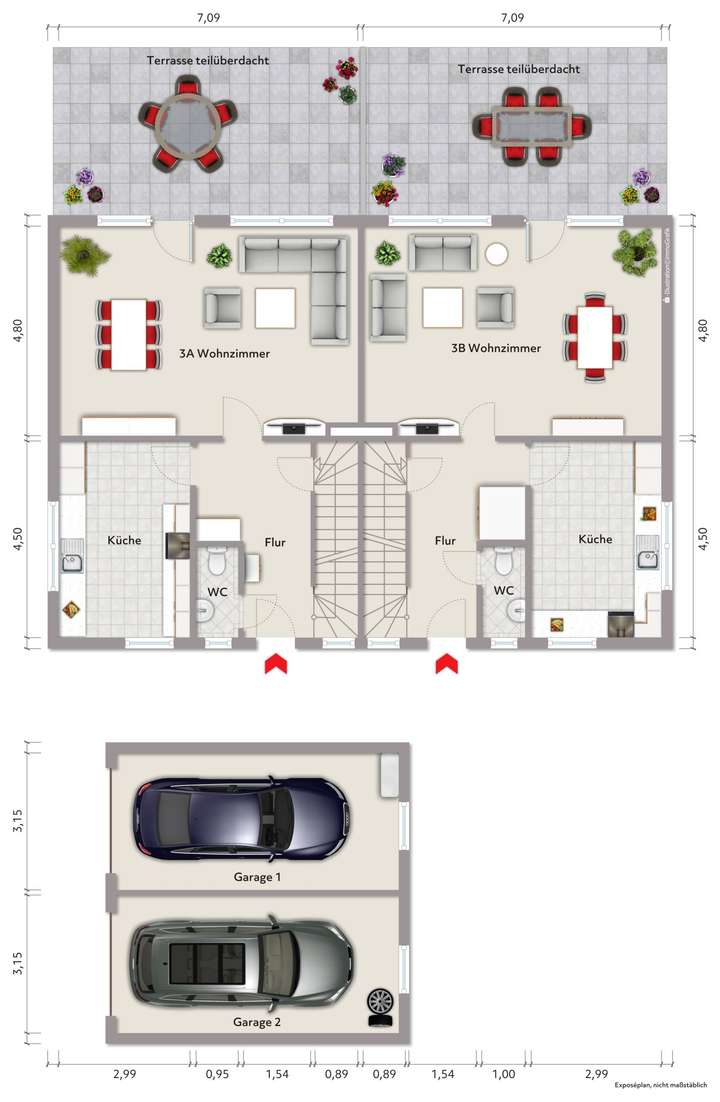 Grundriss Hochparterre (nicht 