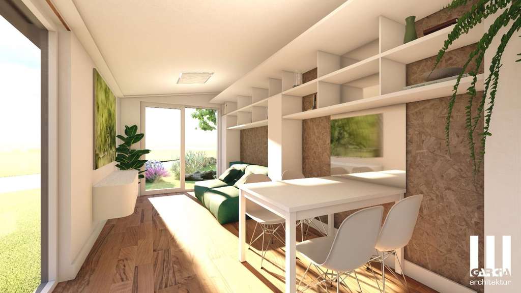 Immobilie in Geltendorf - Modernes Modulhaus in der tetrisOASIS® mit Homeoffice - Wohnen im Grünen mit Schwimmteich & Sauna - Bild 1