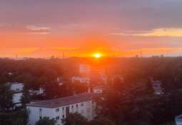 Sonnenuntergang vom Balkon