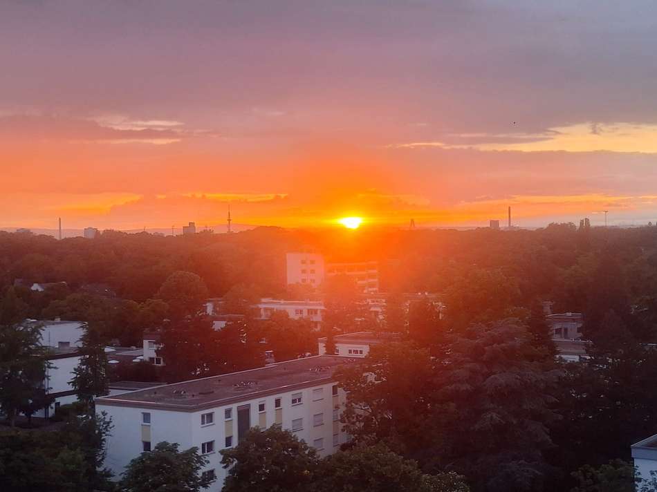 Sonnenuntergang vom Balkon