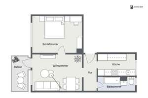 Sofort bezugsfrei: Schöne 2-Zimmer-Wohnung mit Balkon und Blick ins Grüne – 99094 Möbisburg-Rhoda, Erfurt – Vorschaubild 10