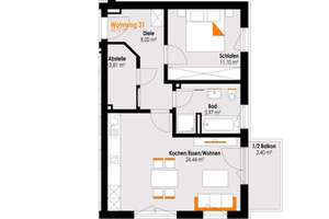 Stilvoll saniert: 2-Zimmer-Wohnung in der Heilbronner Kernstadt