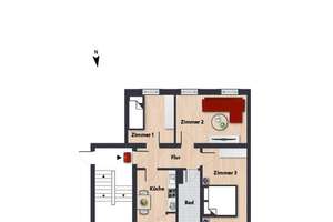 Zimmer 9,04 m² innerhalb einer 3er-WG // 1.OG rechts – Rilkehof 3, 38440 Stadtmitte (Ortsteil), Wolfsburg – Vorschaubild 5