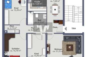 MA-Vogelstang: Hell, geräumig und modernisiert -
Top 4-Zimmer-Wohnung in guter Lage! – Die vollständige Adresse der Immobilie erhältst du vom Anbieter., 68309 Vogelstang, Mannheim – Vorschaubild 10