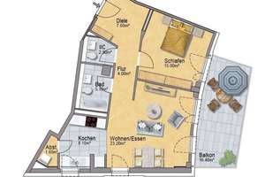 2 Zimmer Whg. mit EBK und S/W Balkon, Fernblick, Fußbodenheizung u. Gäste WC in D-Flingern – Frank-Zappa-Str. 14, 40235 Flingern Nord, Düsseldorf – Vorschaubild 29