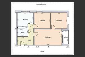 Provisionsfreie, vermietete 3 Zimmerwohnung in Rostock Lichtenhagen zu verkaufen. – Die vollständige Adresse der Immobilie erhältst du vom Anbieter., 18109 Lichtenhagen, Rostock – Vorschaubild 1