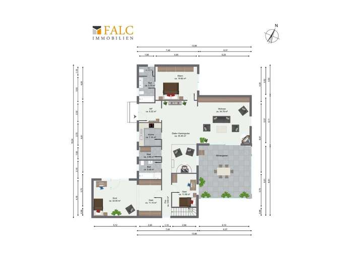 Grundriss Bungalow EG