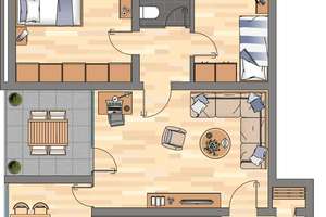 3-Zimmer-Wohnung in Wolfsburg Vorsfelde – Wilhelm-Busch-Straße 1, 38448 Vorsfelde, Wolfsburg – Vorschaubild 2