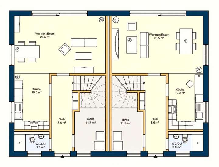 EG  -  beide Haushälften