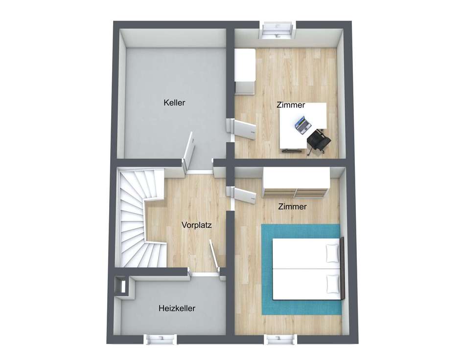 Grundriss KG - 3D