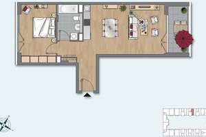 2-Zimmerwohnung mit Einbauküche und Loggia direkt am Spreekanal – Heidestraße 22, 10557 Moabit, Berlin – Vorschaubild 11