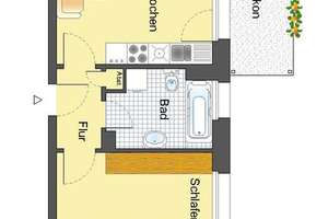 Helle moderne 2-Zimmer Wohnung in Bonn, Ludwig-Richter-Str. – Ludwig-Richter-Str. 30, 53123 Duisdorf, Bonn – Vorschaubild 2