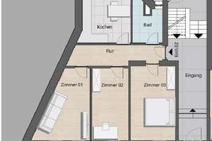 Möbliertes WG Zimmer in charmanter Altbau-WG im Herzen von Mannheim – Lange Rötterstraße 24, 68167 Neckarstadt-Ost/Wohlgelegen, Mannheim – Vorschaubild 3