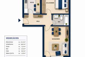 SOFORT bezugsfertige helle Wohnung am Olympiapark  mit Weitblick - WG-geeignet – Pickelstr. 14, 80637 Alt-Moosach, München – Vorschaubild 34