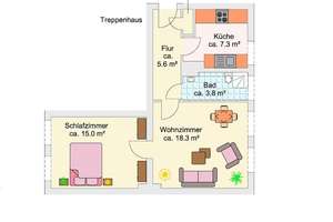 2 Zimmer in beliebter Lage, kompakter Schnitt, separate Küche mit Einbauküche, Tageslichtbad – Wollenweberstraße 8, 18055 Stadtmitte, Rostock – Vorschaubild 9