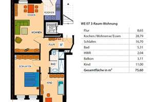 // Nähe Lene-Voigt-Park - Parkett - Balkon - Aufzug // – Schirmerstraße 22, 4318 Anger-Crottendorf, Leipzig – Vorschaubild 3