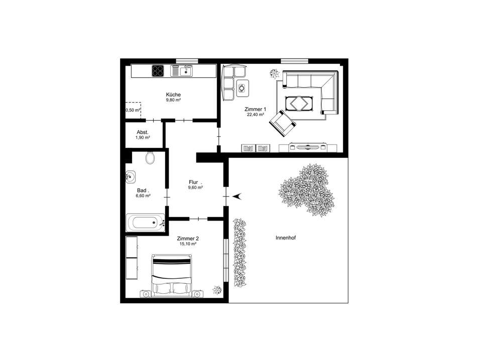 Erdgeschoss Hinterhaus