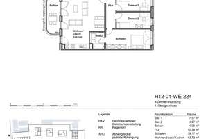 Neuwertige 4-Zimmer Wohnung mit Balkon im 1. OG in Köln-Rodenkirchen