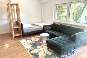 Renoviertes, möbliertes Apartment (Souterrain) mit Terrasse in Frankfurt-Kalbach – ab sofort – Die vollständige Adresse der Immobilie erhältst du vom Anbieter., 60437 Kalbach-Riedberg, Frankfurt am Main – Vorschaubild 1