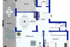 Sonniges 2-Familienhaus mit ELW - tolle Lage am Waldrand, mit herrlichem Grundstück! – Baden-Baden – Vorschaubild 9