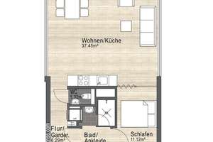 Friends Tower: Großzügiges 1,5-Zimmer Apartment - frei in Absprache – Die vollständige Adresse der Immobilie erhältst du vom Anbieter., 80639 Nymphenburg, München – Vorschaubild 24