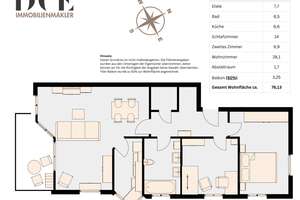 Sonnenbalkon, Fußbodenheizung und gelungene Raumaufteilung | 3 Zimmer, Top-S-Bahn-Anbindung – Die vollständige Adresse der Immobilie erhältst du vom Anbieter., 81929 Daglfing, München – Vorschaubild 16