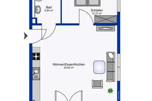 Moderne 2-Zimmer-Wohnung mit Terrasse und Garten in guter Lage – 65934 Nied, Frankfurt am Main – Vorschaubild 12