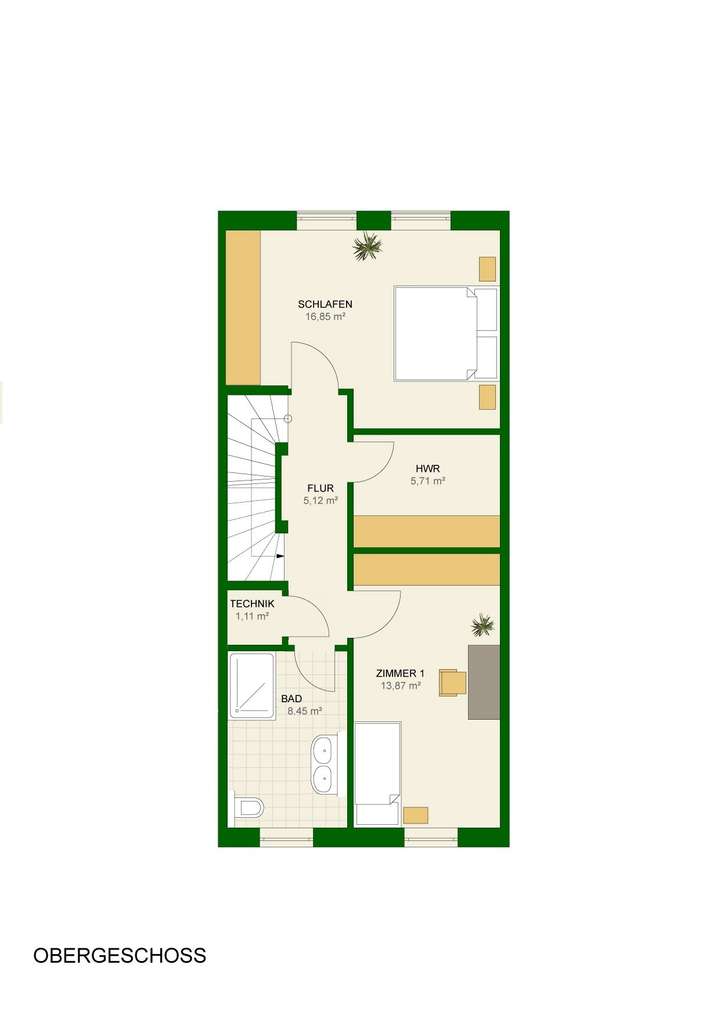 Grundrisse OG Mittelhaus