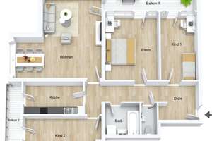 Durchdachter Wohntraum: 4 Zimmer, zwei Balkone und Tiefgarage – Die vollständige Adresse der Immobilie erhältst du vom Anbieter., 76229 Grötzingen, Karlsruhe – Vorschaubild 13
