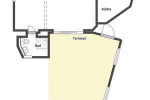 1-Zimmer-Single-Appartment mit Terrasse im gepflegten Altbauhaus in MG-Eicken – Die vollständige Adresse der Immobilie erhältst du vom Anbieter., 41061 Eicken, Mönchengladbach – Vorschaubild 12