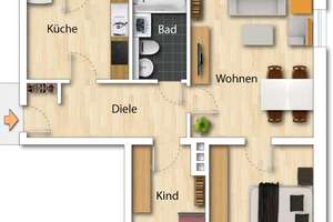 3-Raum in Uninähe! + Tageslichtbad + Balkon – Die vollständige Adresse der Immobilie erhältst du vom Anbieter., 9126 Lutherviertel, Chemnitz – Vorschaubild 5