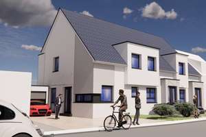 Stadthaus, Effizienzklasse A+, KfW 40 mit PV Anlage, Inklusive Grundstück, mit Wohnkeller!