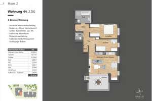 Moderne 3-Zimmer-Wohnung mit Balkon (2. OG mit Aufzug) - Erstbezug – Die vollständige Adresse der Immobilie erhältst du vom Anbieter., 73230 Kirchheim unter Teck – Vorschaubild 2