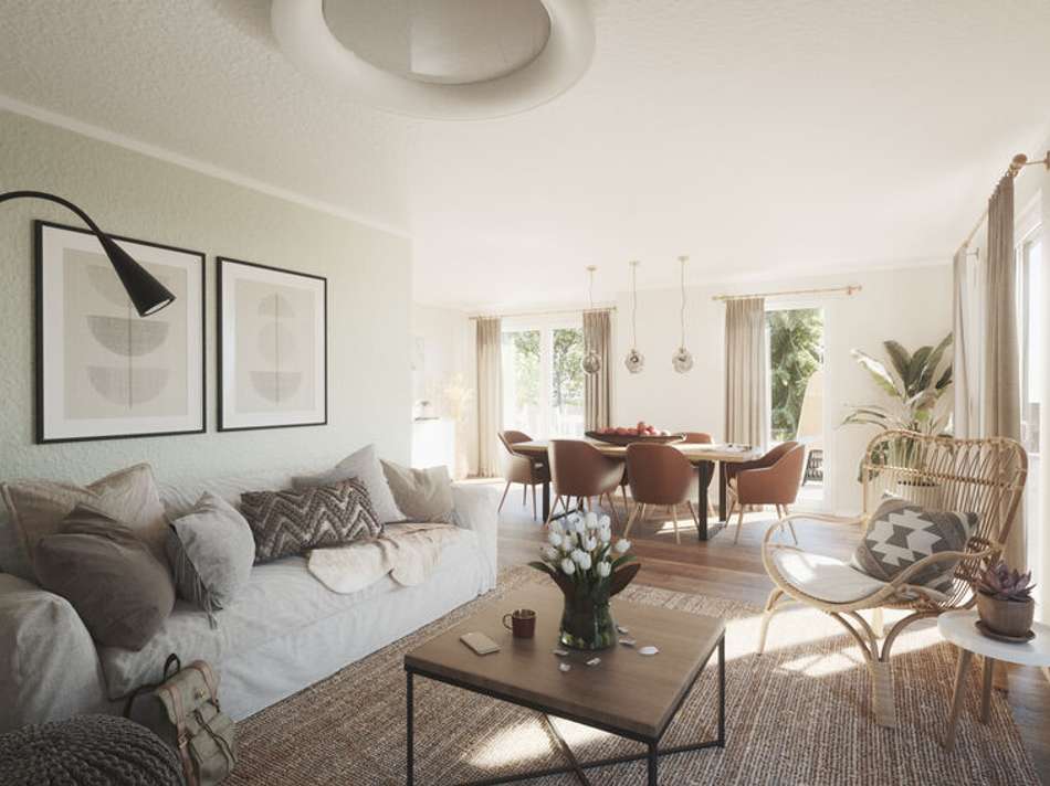 Wohnbeispiel Wohnzimmer.