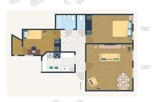 3-Room All-In Corporate Apartment in Friedrichshain