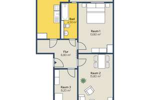 Schöne 3-Raum-Wohnung mit Balkon und Tageslichtbad – 4289 Probstheida, Leipzig – Vorschaubild 2