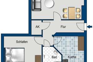 2-Zimmer-Wohnung frisch renoviert mit 2 Balkonen – Dodendorfer Str. 38, 39112 Leipziger Straße, Magdeburg – Vorschaubild 2