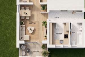 Kleine Wohnung mit privatem Garten, frisch renoviert und bequem im Erdgeschoss – Wiesengrund 15, 45357 Dellwig, Essen – Vorschaubild 10