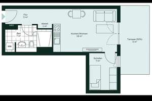 Teilmöblierte Neuwohnung in Weidenpesch – Gertrud-Koch-Straße 3, 50737 Weidenpesch, Köln – Vorschaubild 6