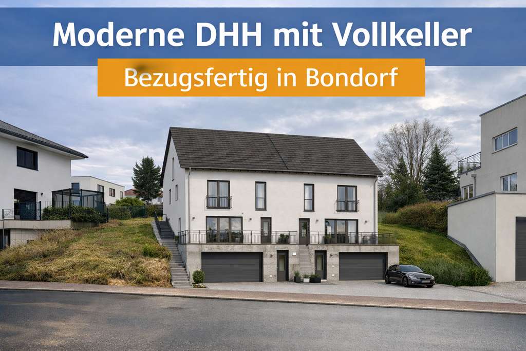 Immobilie in Bondorf - 🏡 Moderne Doppelhaushälfte mit Vollkeller – bezugsfertig in Bondorf - Bild 0
