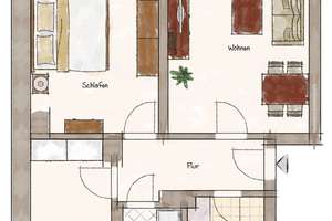 3-Raumwohnung mit Balkon und Dusche – Sterzelstraße 7, 9117 Siegmar, Chemnitz – Vorschaubild 3