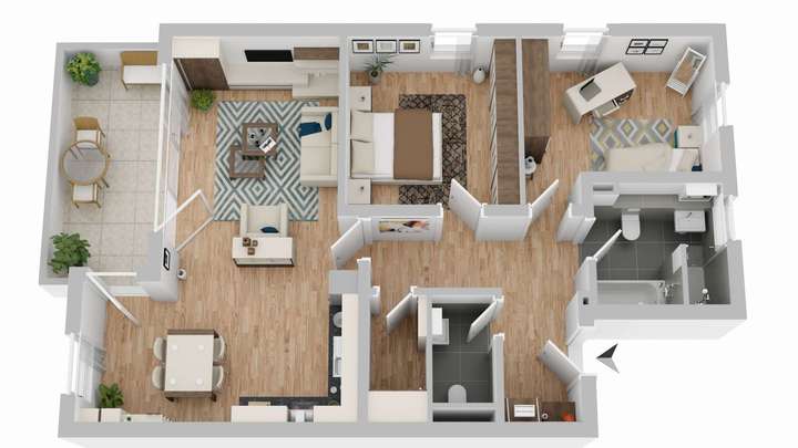 illustrierter Grundriss