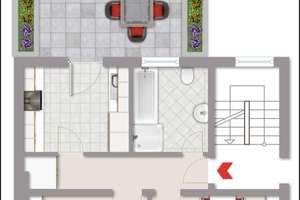 Sanierter 2,5-Zimmer-Altbau mit Stuck, Designbad, Einbauküche und großer Dachterrasse in Grafental – Edisonplatz 21, 40235 Flingern Nord, Düsseldorf – Vorschaubild 8