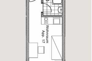 1 - Zimmer Apartment möbliert (Nur Student/Azubi/Schüler) – Unterhaunstädter Weg 16a, 85055 Ingolstadt – Vorschaubild 3