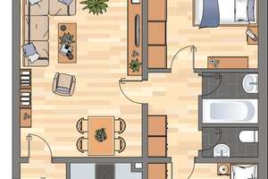 Charmante 3-Zimmer-Wohnung mit neuem Bad und Schallschutzfenstern in Wolfsburg – Hermann-Löns-Straße 15, 38448 Vorsfelde, Wolfsburg – Vorschaubild 2