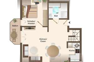Helle, gut geschnittene 2-Zi.-DG-Wohnung mit Balkon & ausgebautem Spitzboden in kleiner Wohnanlage – Die vollständige Adresse der Immobilie erhältst du vom Anbieter., 81825 Berg am Laim Ost, München – Vorschaubild 12